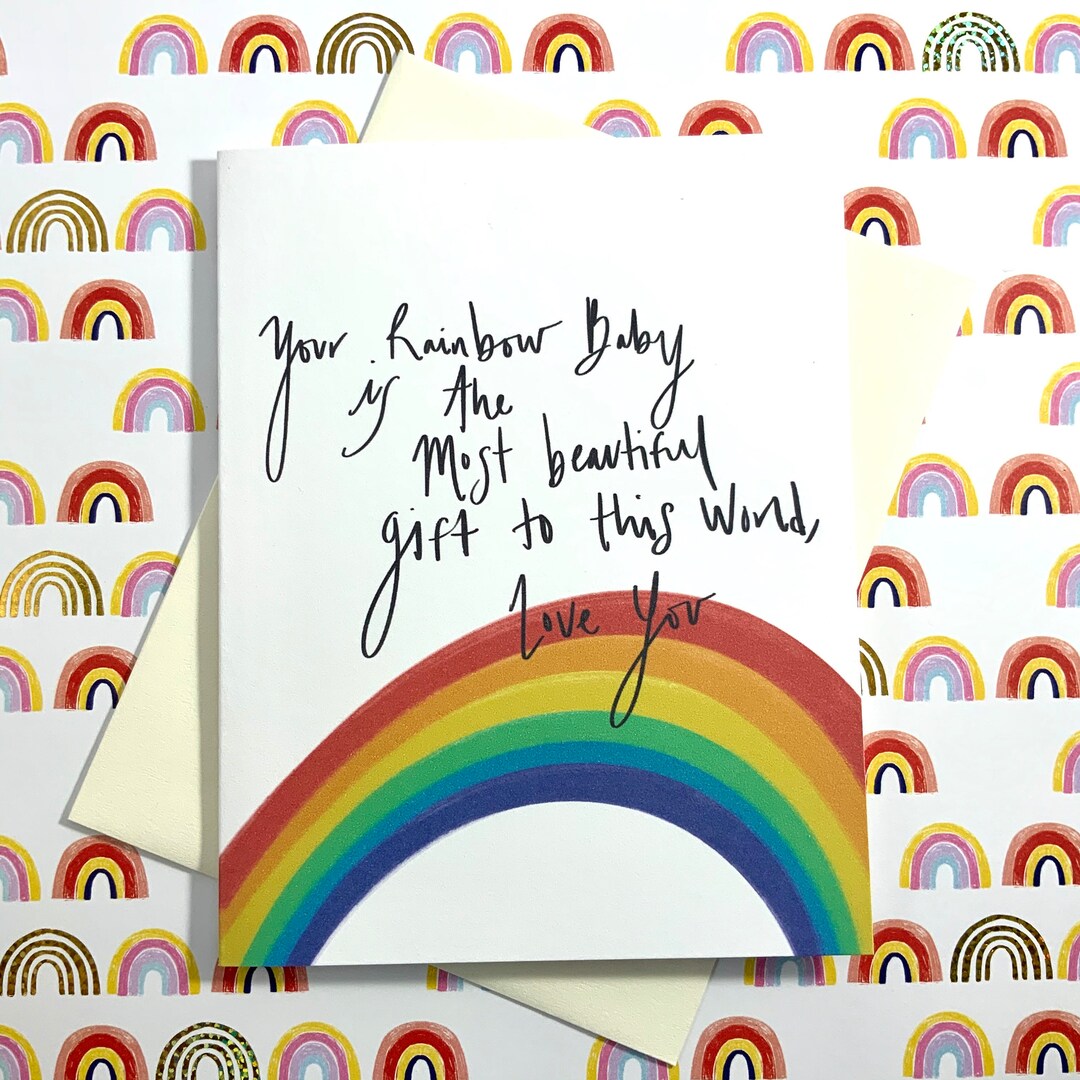 Rainbow Baby Card, Rainbow Baby, Expecting Card, Baby Card, Sentimental