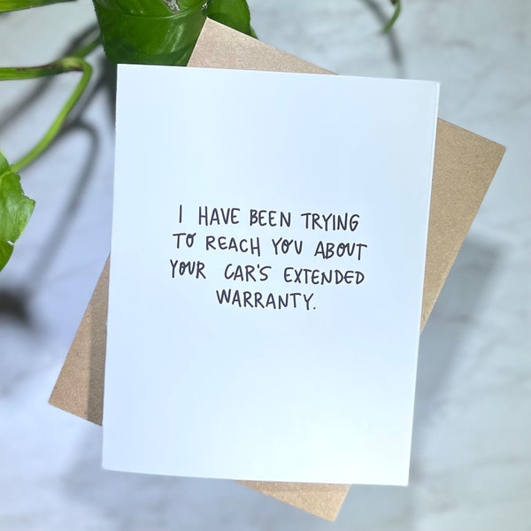 Weve Been Trying to Reach You About Your Cars Extended Warranty Etsy