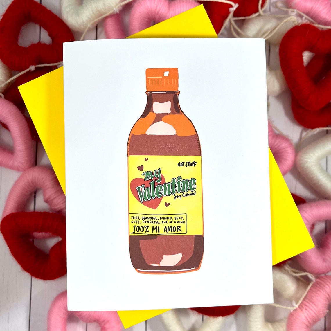 Valentina Valentine Card Hot Sauce Valentine Card Hot Sauce Etsy