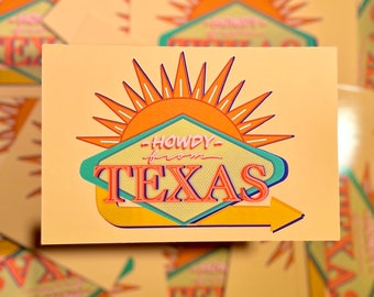 Howdy From Texas Postcard