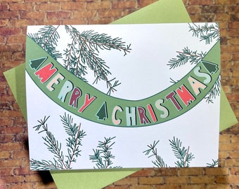 Merry Christmas Banner Card