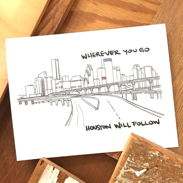 Houston Card Etsy