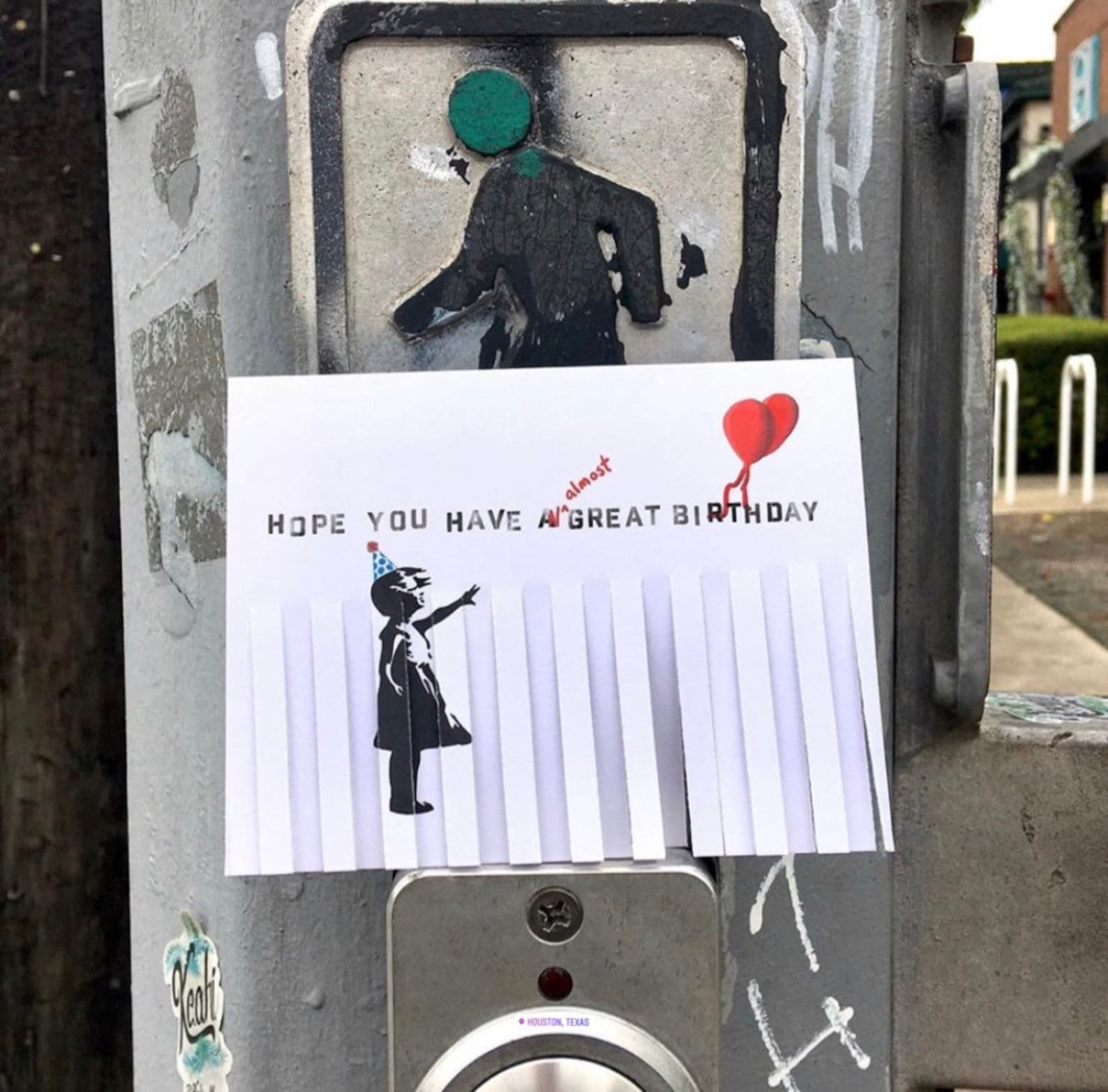 Banksy Inspired Birthday Card Banksy Card Shredded Card - Etsy Ireland