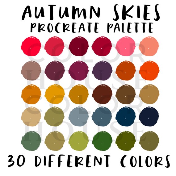 Autumn Skies Procreate Color Palette | Etsy