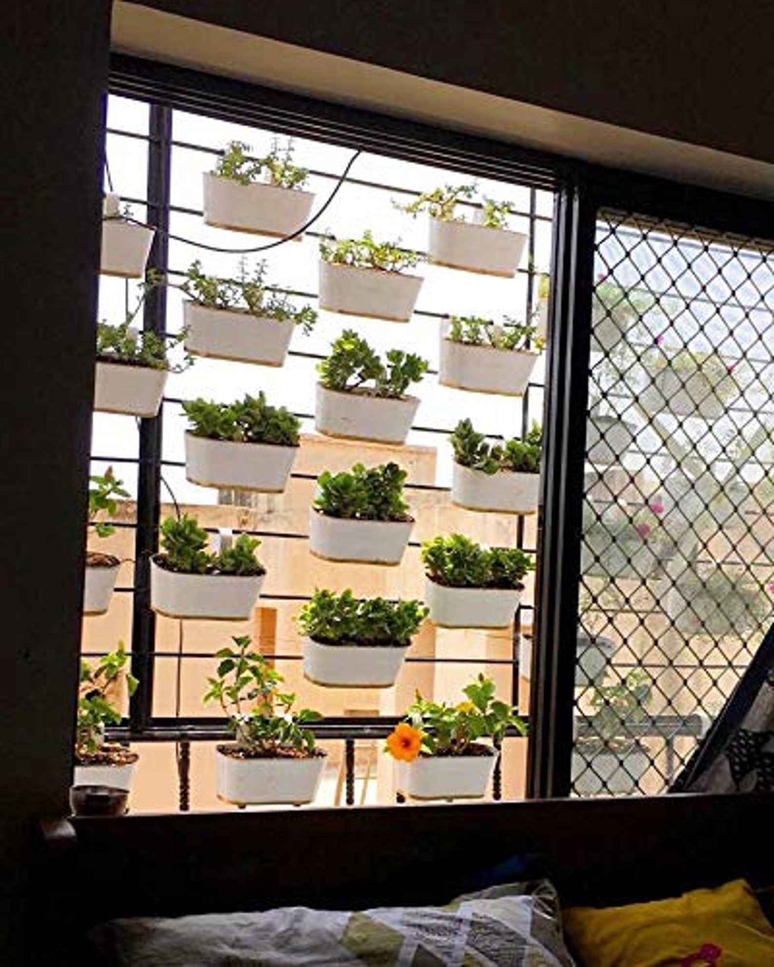 Ecofynd White Railing Planter Balcony Rail Plant Pot Etsy