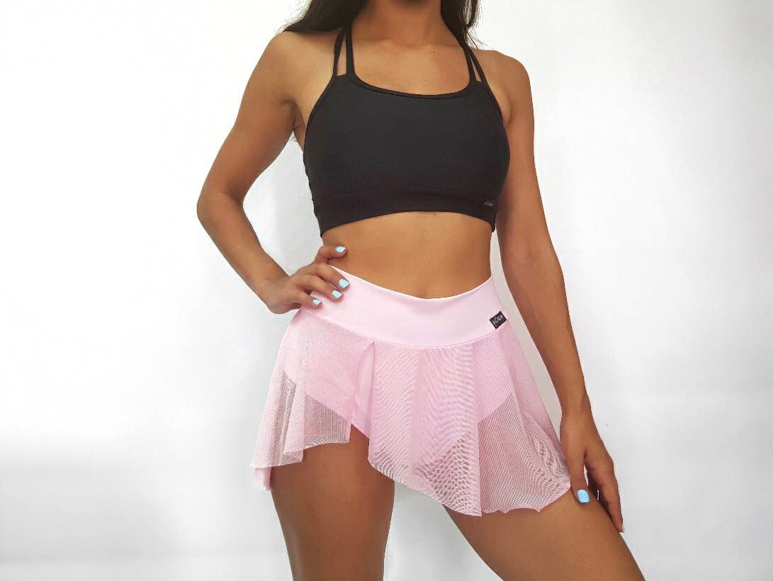 Pantaloncini rosa bambino a vita alta con gonna trasparente | Etsy Italia