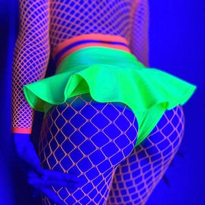 UV reactive neon shorts or fish net tights neon orange fishnet stockings fishnet panty hosedance outfits lovely