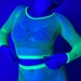 Neon acid fishnet tights UV reactive in black light fishnet stockings fishnet panty hosedance outfits 