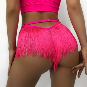 Fringes shorts with tassels for festival, Carnival, pole dance, burlesque clubwear image 7