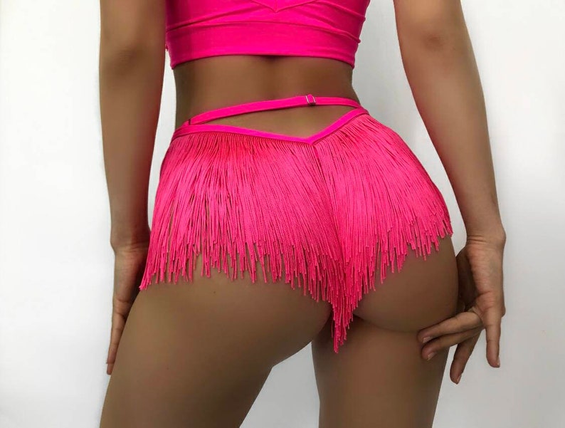 Fringes shorts with tassels for festival, Carnival, pole dance, burlesque clubwear image 7