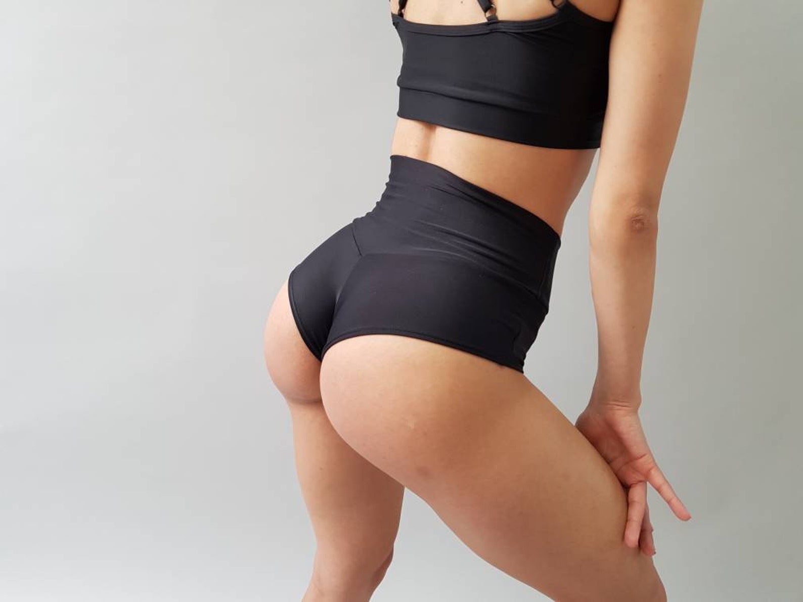 Pole dance hot pants cheeky shorts pink blue High waisted Etsy