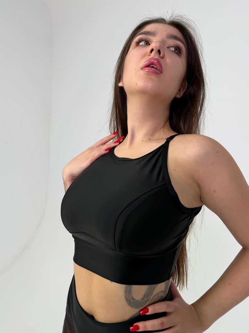 Booty shorts and corset top lace-up set for rave & Pole Dance aerial outfits image 19