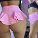 Baby pink pole dance booty shorts ships from USA High waisted wavy pleated hot panties Twerk dance cheerleading 