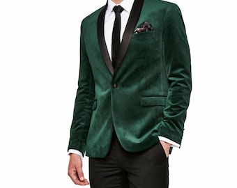 next green velvet blazer