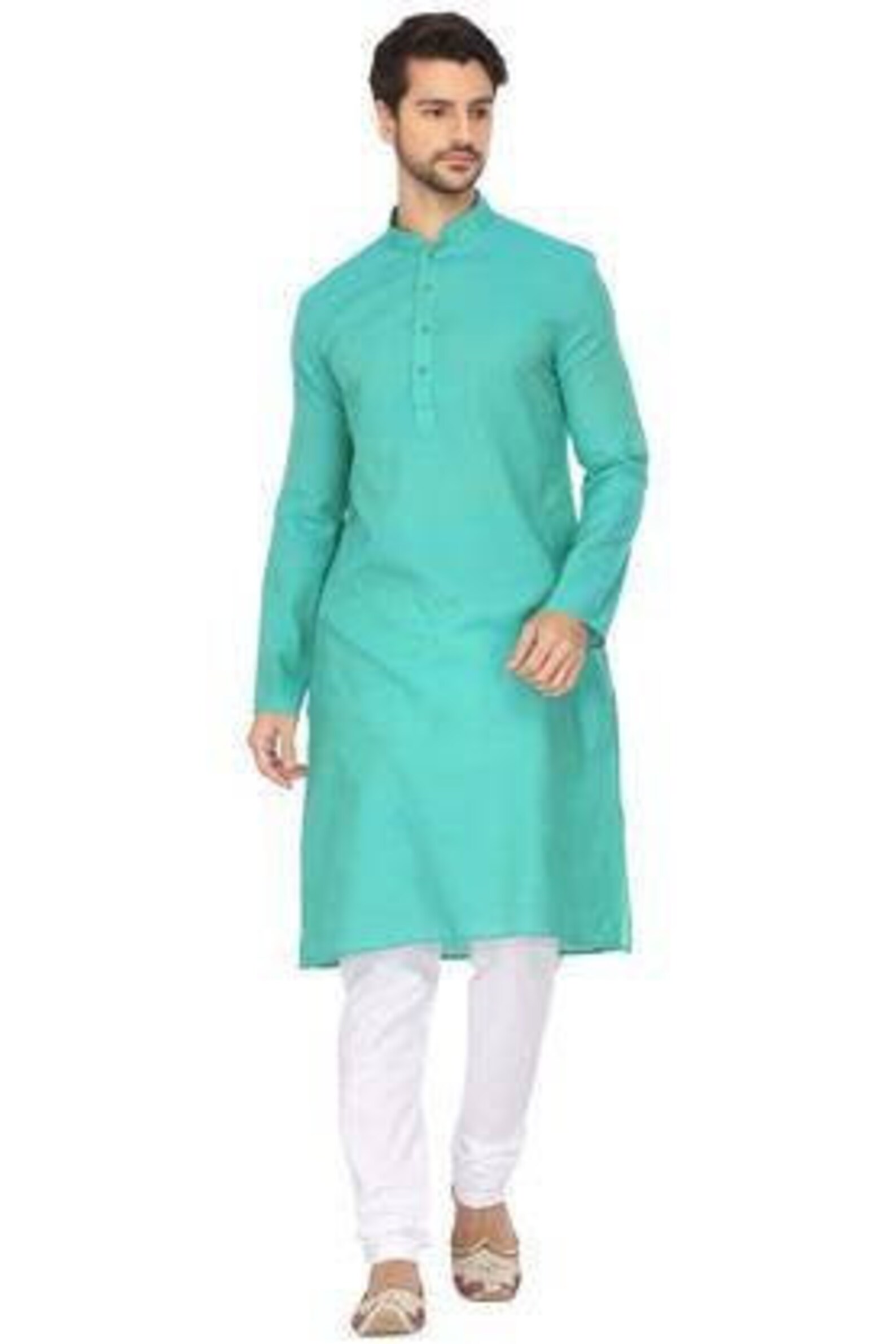Indian 100 Cotton Mens Shirt Long Sleeve Kurta Loose Shirt Etsy