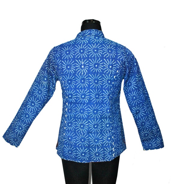 Women Kantha Jacket Reversible Blazer Coat Pink Paisley New Handmade Ethnic Wear