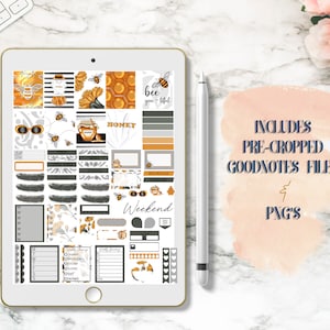 Honey Bee Digital Planner Sticker | GoodNotes & iPad | Xodo-individual png | Digital Journal Stickers, Calendar Dates, Washi, Trackers