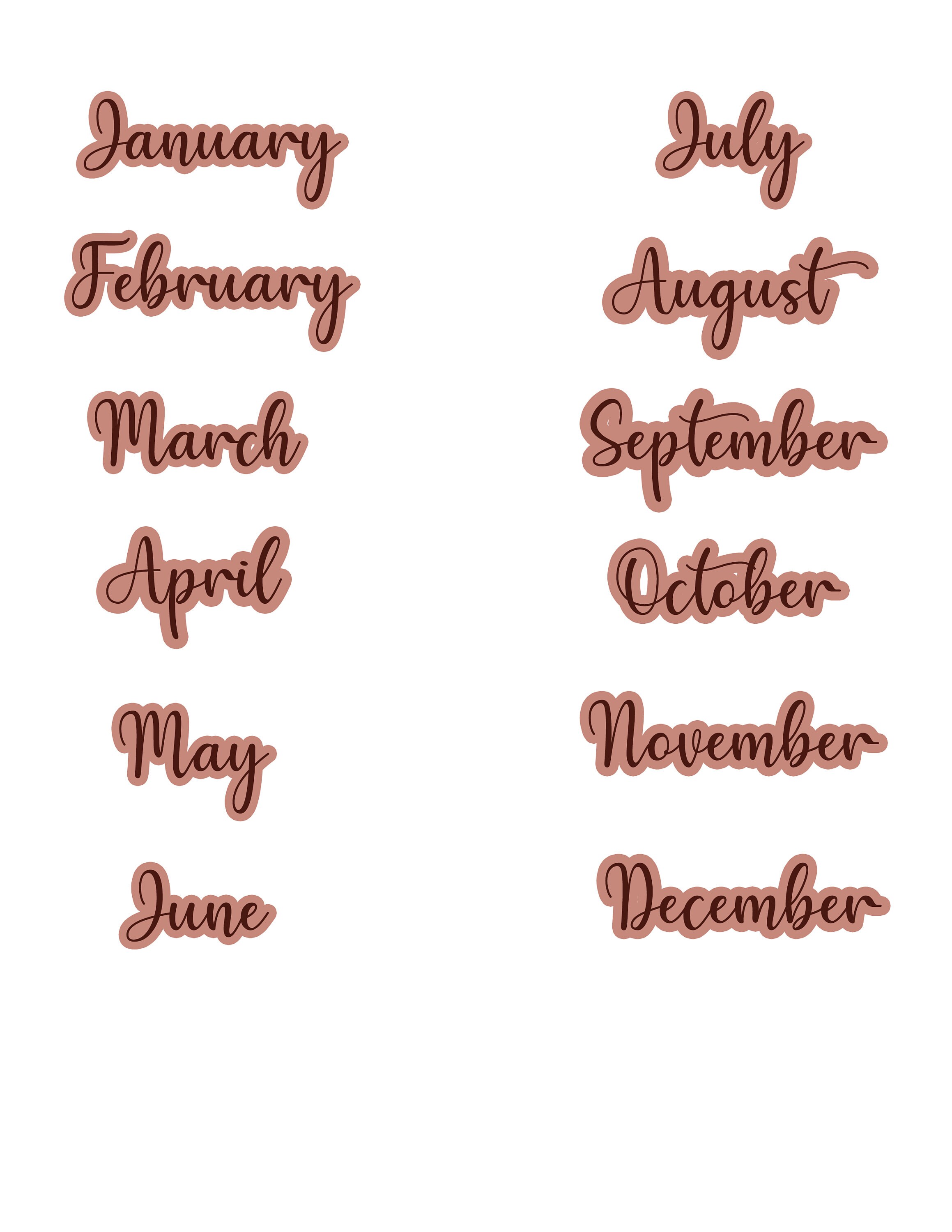 Rose Garden Printable Planner Stickers, Printable Monthly Stickers Kit ...