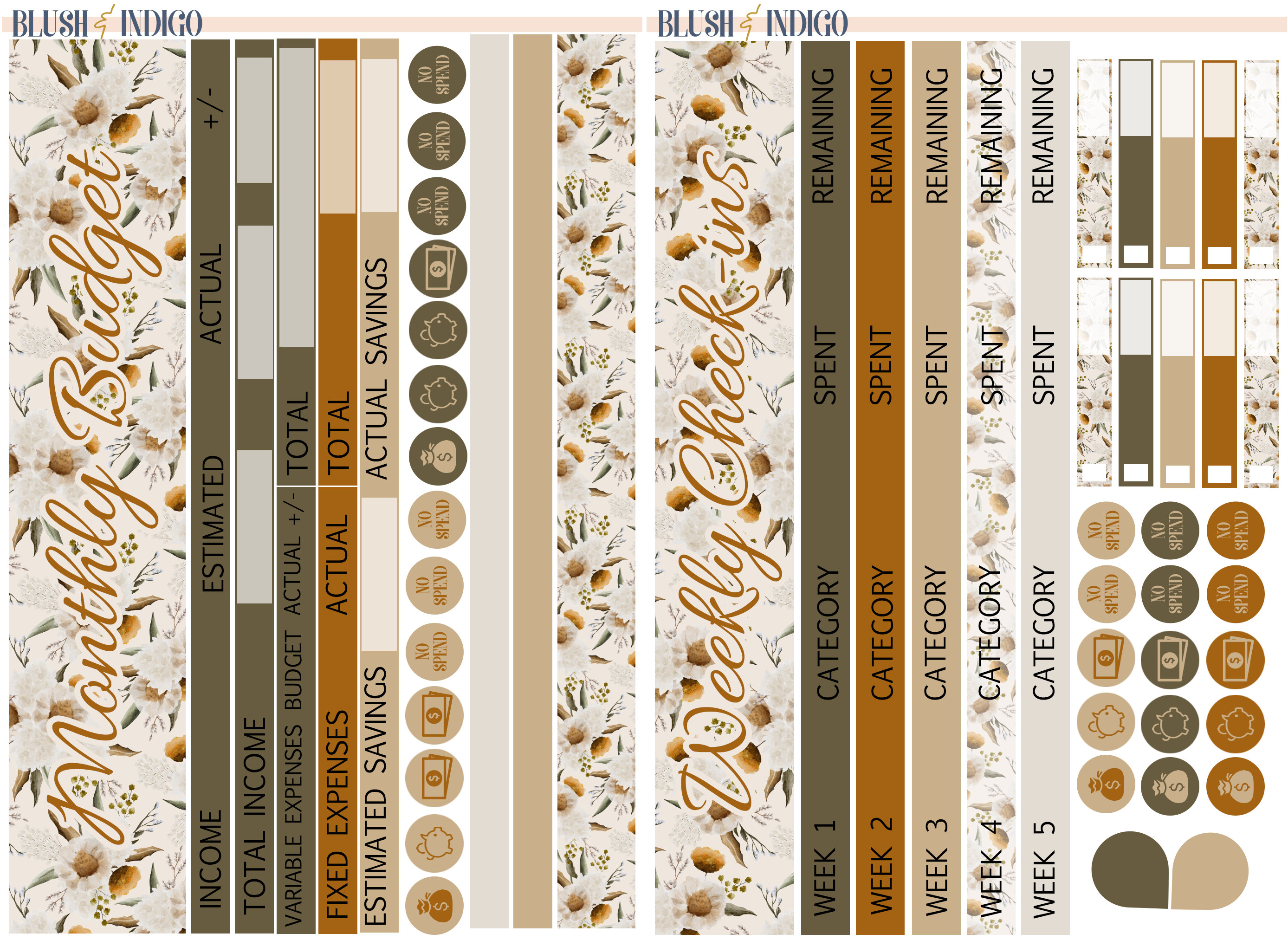 MARCH Collection Printable Budget Sticker Kit Planner - Etsy
