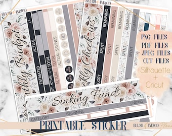 Printable Budget Sticker Kit | Planner Stickers (for Erin Condren ECLP and Recollection) JANUARY Collection