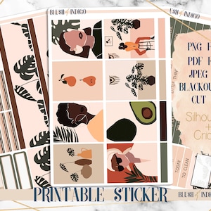 Colores de la vida pegatinas imprimibles del planificador, kit de pegatinas semanales imprimibles, se adapta a Erin Condren y Recuerdo, pegatinas del planificador, archivos cortados