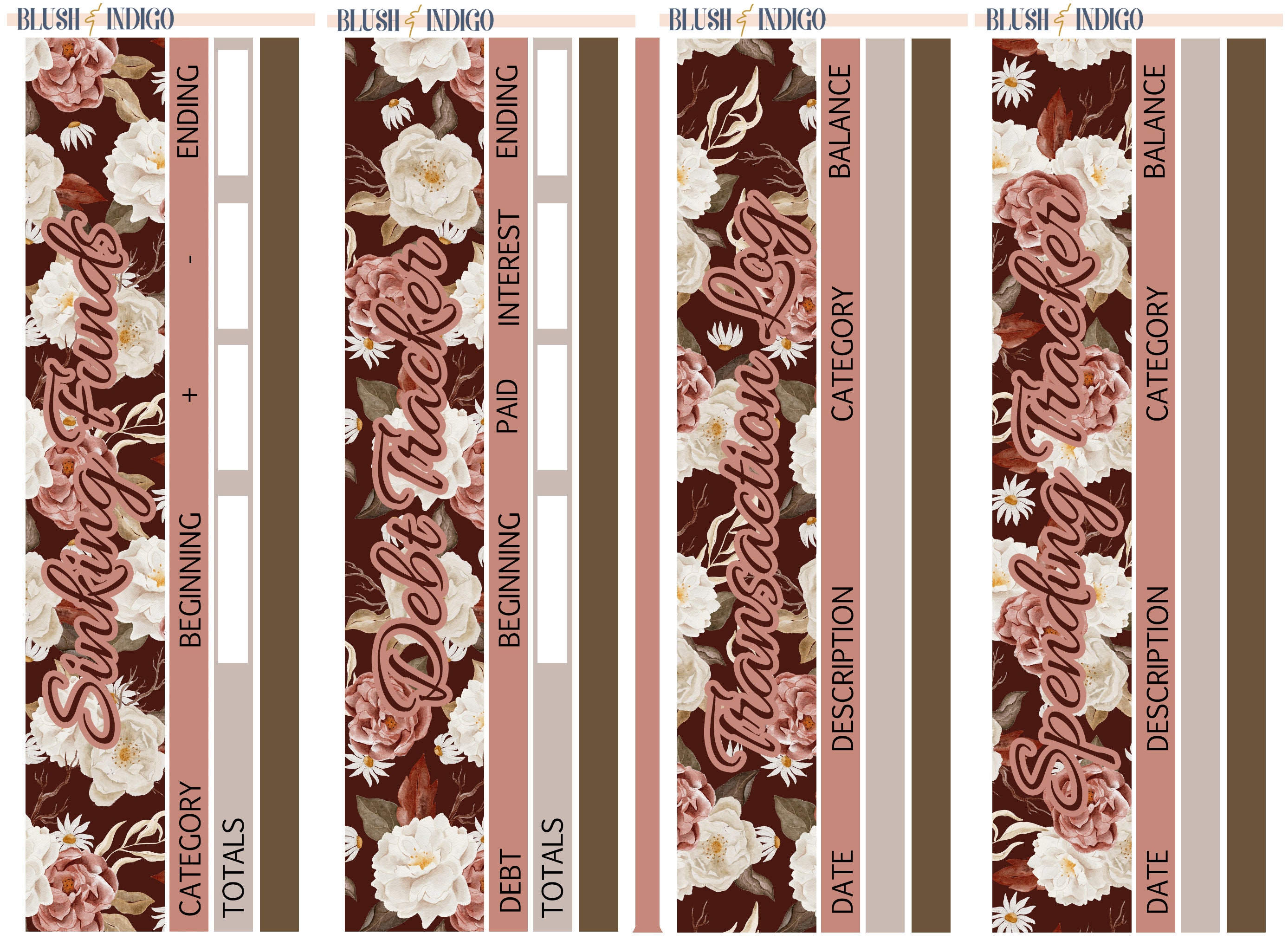 Rose Garden Printable Budget Sticker Kit | Planner Stickers (for Erin ...