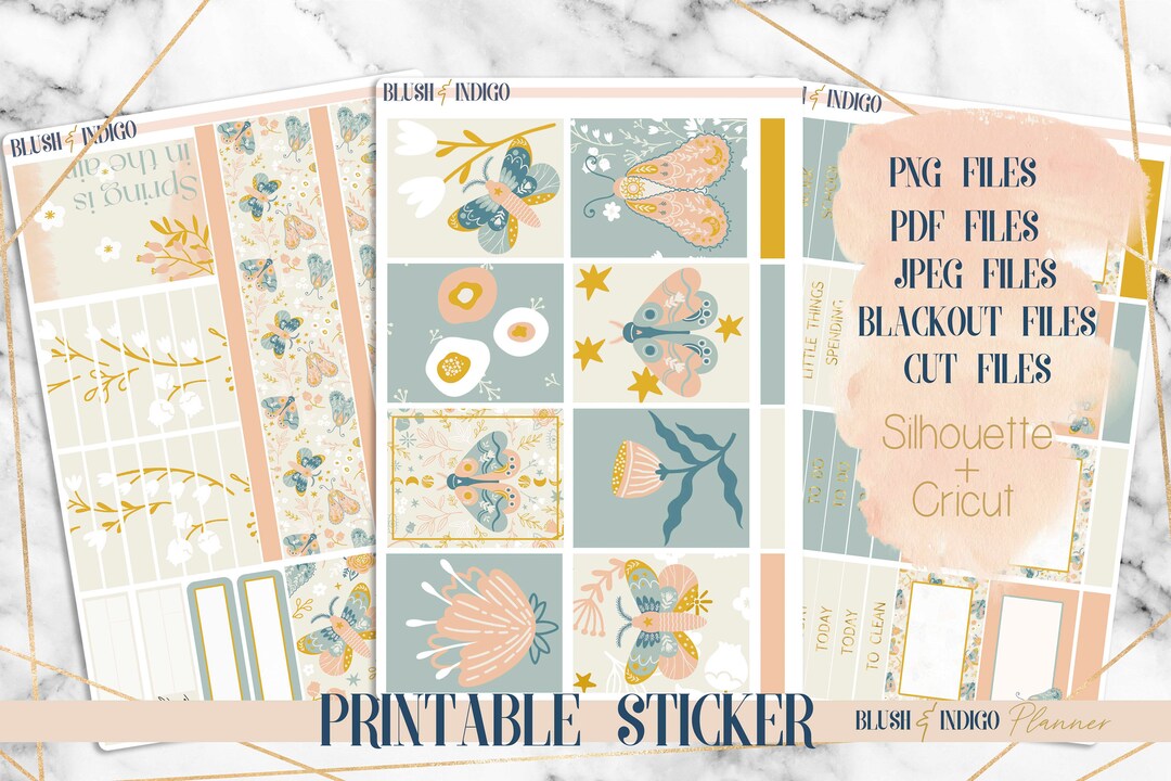 Spring Breeze Printable Planner Stickers, Printable Weekly Stickers Kit ...