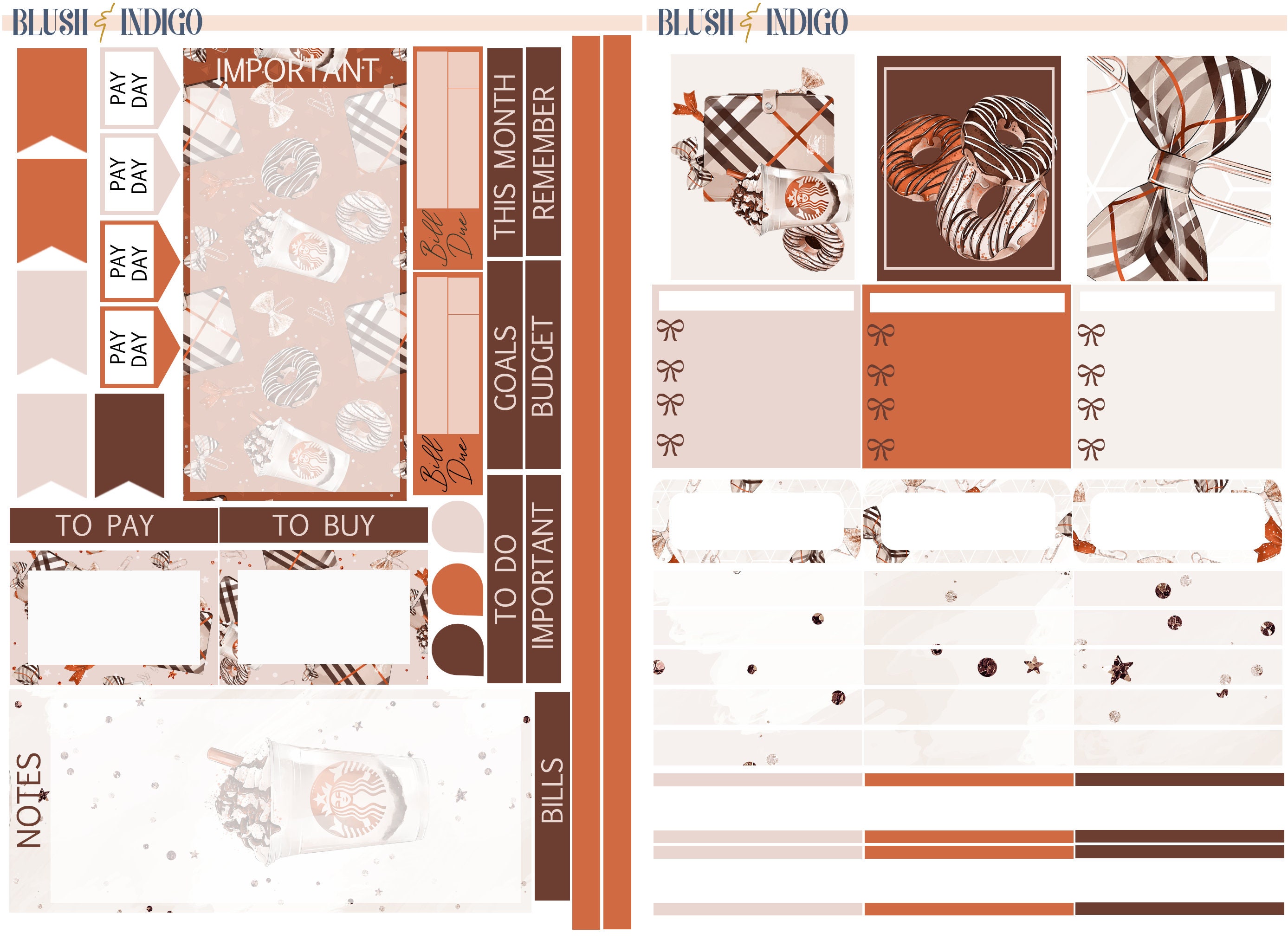 Coffee Break Printable Planner Stickers, Printable Monthly Stickers Kit ...