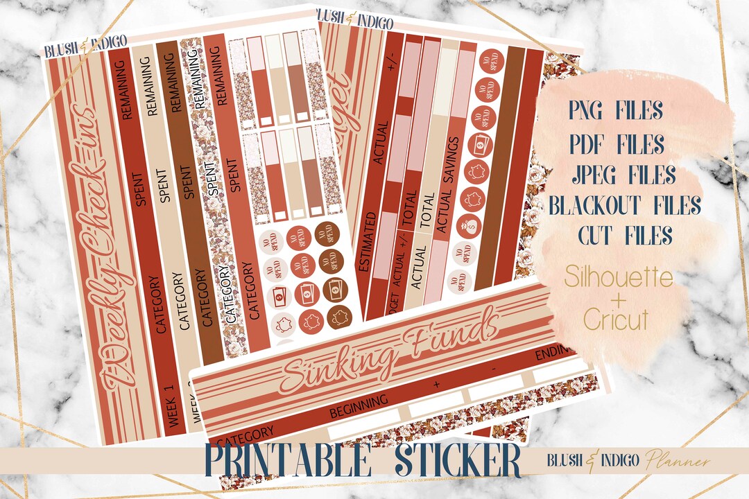 Printable Budget Sticker Kit | Planner Stickers (for Erin Condren ECLP ...