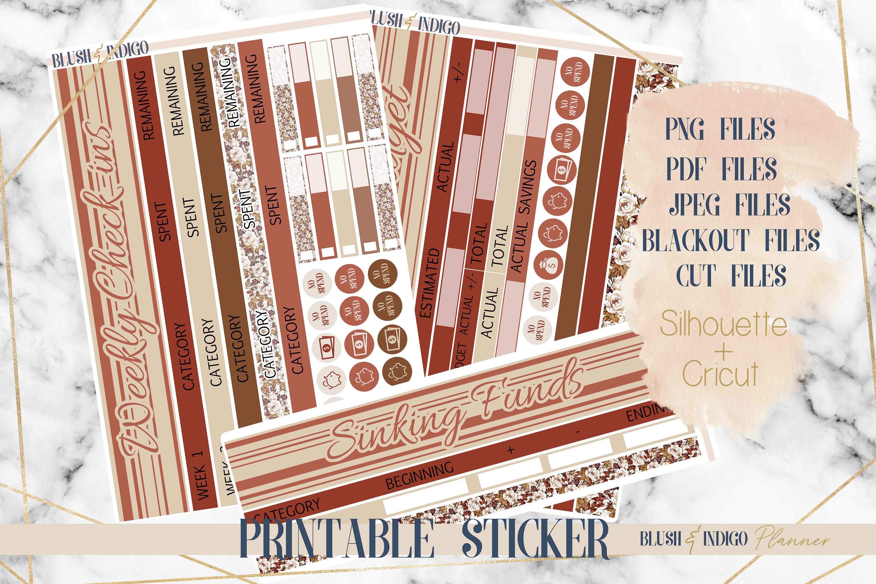 Printable Budget Sticker Kit | Planner Stickers (for Erin Condren ECLP ...