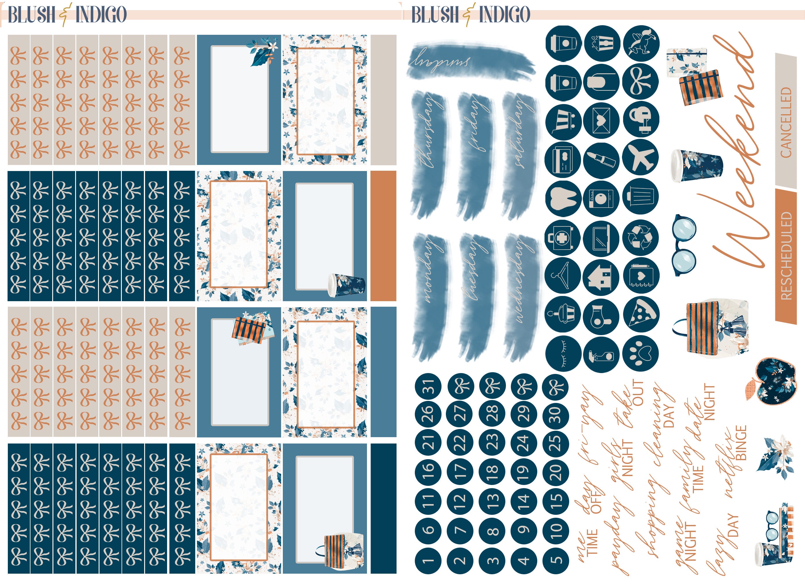 Back to School Printable Planner Stickers, Printable Weekly Stickers ...