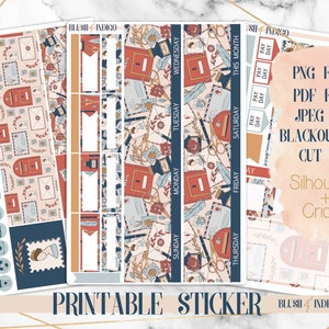 Tienes pegatinas del planificador imprimibles por correo, kit de pegatinas mensuales imprimibles, se adapta a Erin Condren, Recuerdo, para Cricut y Silhouette
