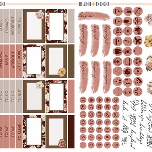 Rose Garden Printable Planner Stickers, Weekly Printable Kit, Fits Erin ...