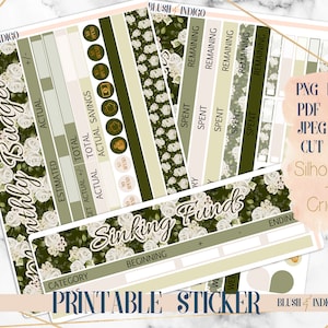 APRIL Collection Printable Budget Sticker Kit / Planner Stickers (para Erin Condren ECLP y Recollection)
