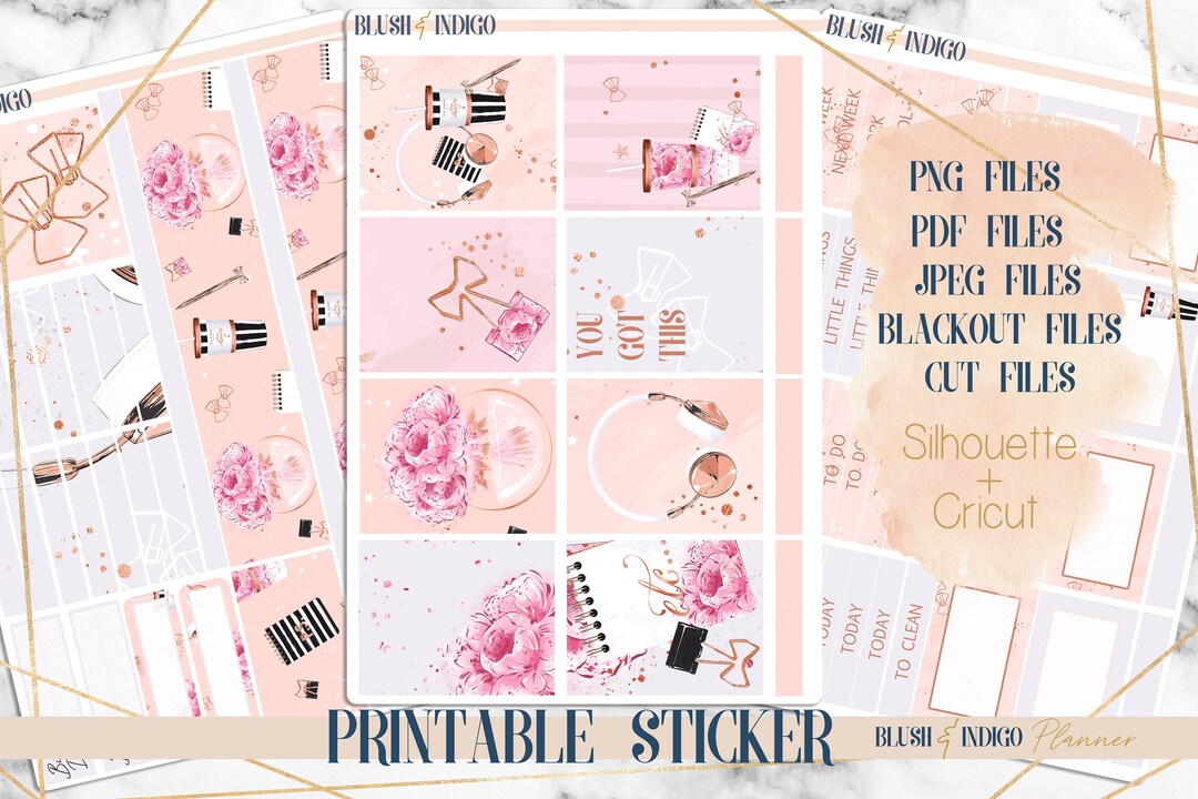 Girl Boss Printable Planner Stickers, Printable Weekly Stickers Kit ...