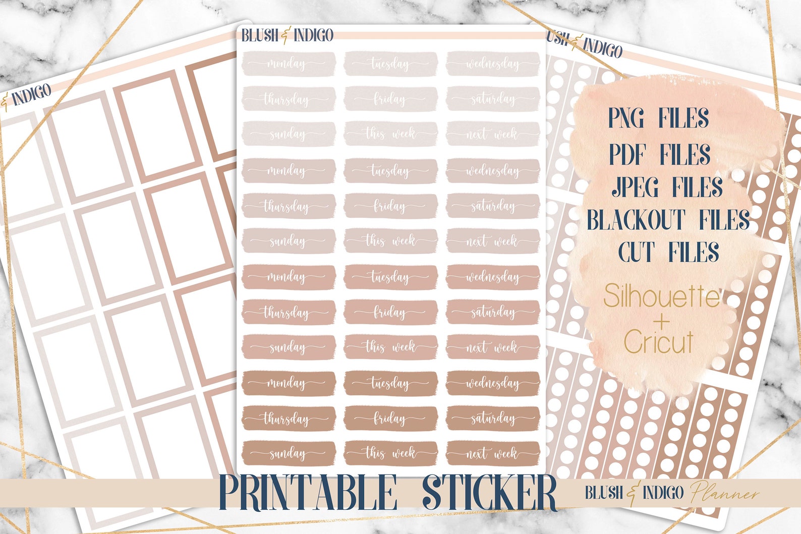 Printable Nude Functional Set Planner Stickers Erin Condren Etsy