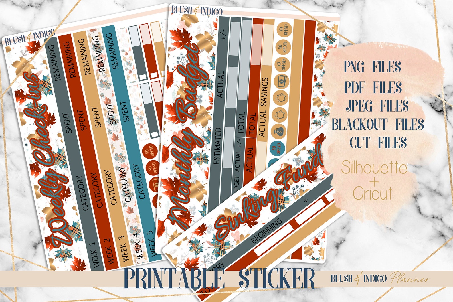 Printable Budget Sticker Kit | Planner Stickers (for Erin Condren ECLP ...