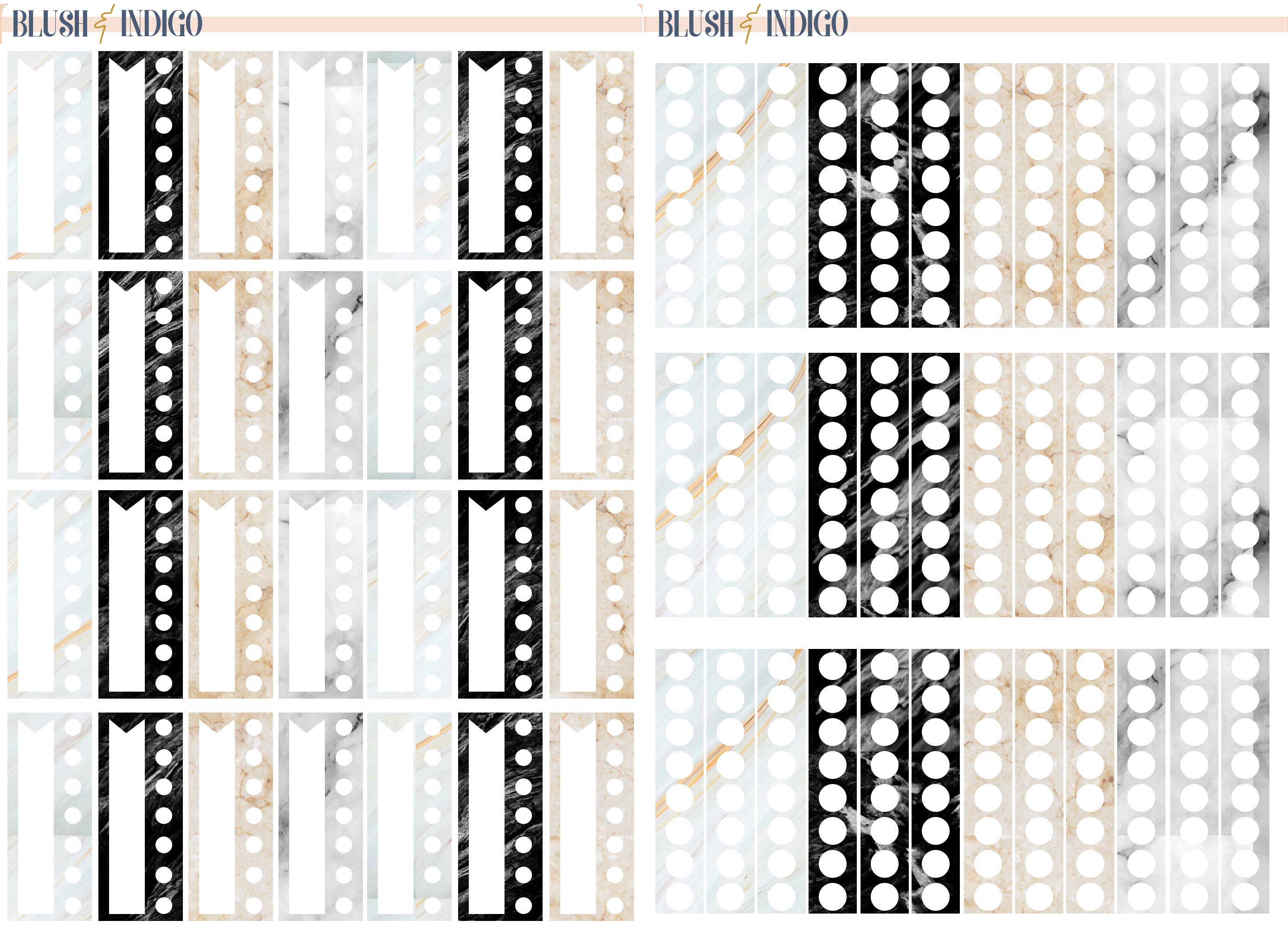Printable MARBLE FUNCTIONAL Set Planner Stickers Erin Condren Planner ...