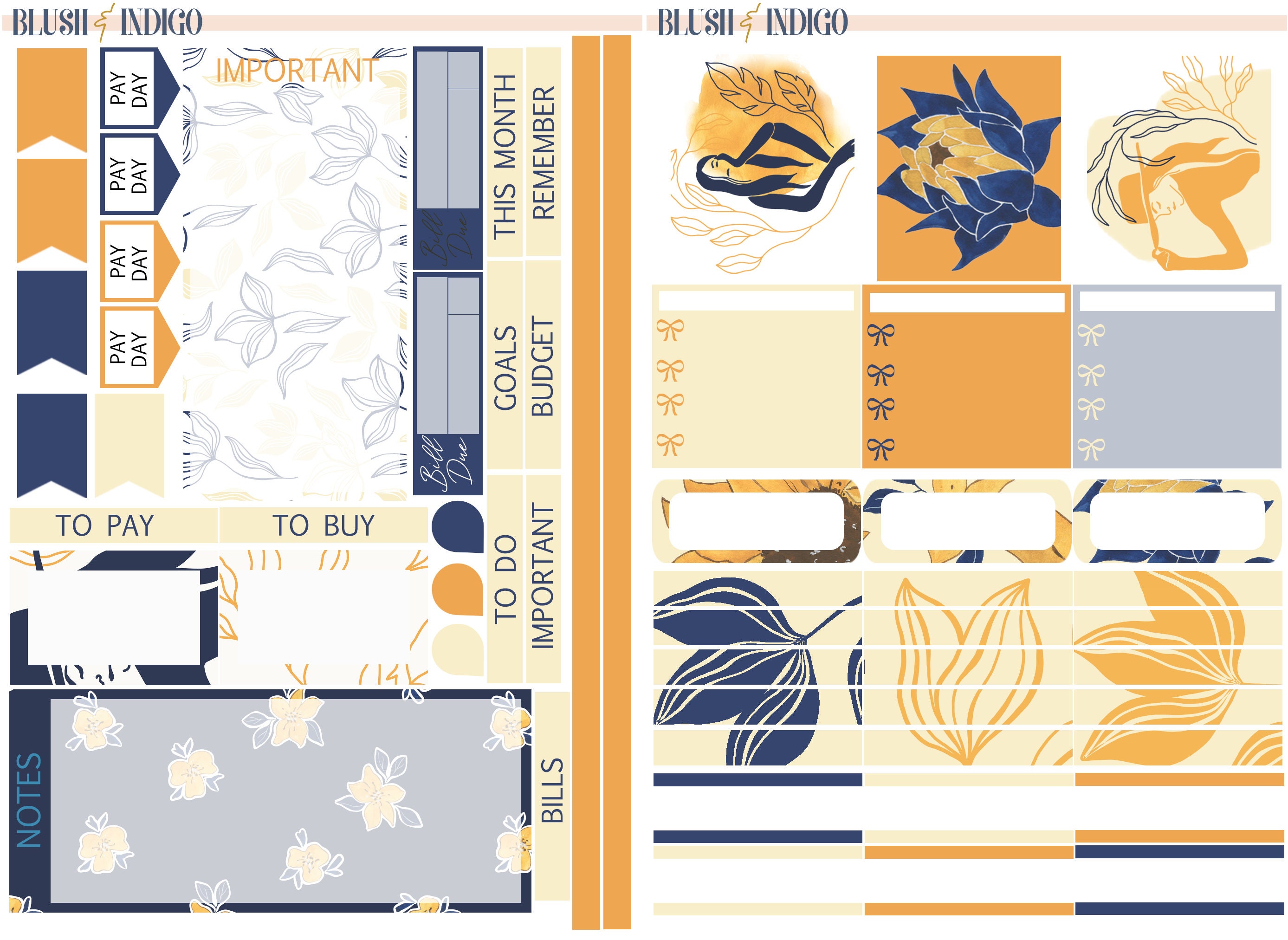 Sunflower Printable Planner Stickers Printable Monthly | Etsy