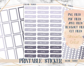Printable PASTEL FUNCTIONAL Set Planner Stickers Erin Condren | Etsy