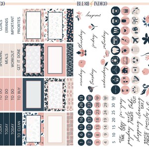 Blooming Printable Planner Stickers, Printable Weekly Stickers Kit ...