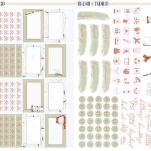 Spring Green Printable Planner Stickers, Printable Weekly Stickers Kit ...