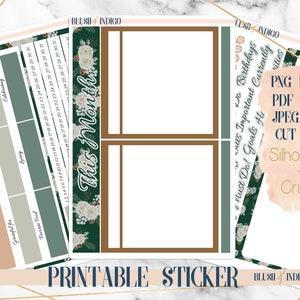 Notas mensuales imprimibles - Kit de páginas del panel / Pegatinas del planificador (para Erin Condren ECLP y recuerdo) Colección de diciembre / Página de notas