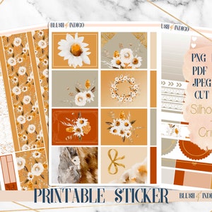 SEPTIEMBRE Pegatinas imprimibles del planificador, kit de planificación semanal vertical que se adapta a Erin Condren y Recollection, A5 Wide Aura Estelle