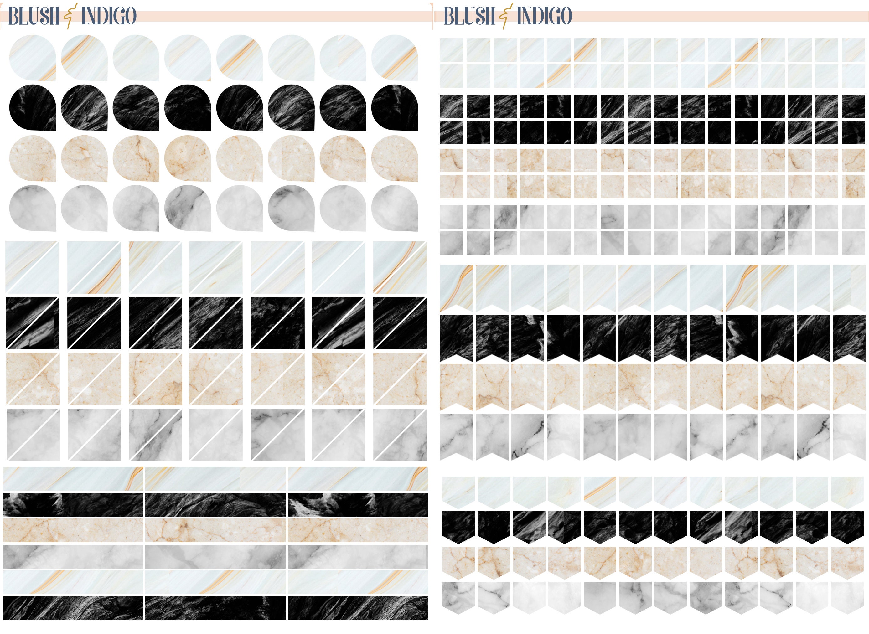 Printable MARBLE FUNCTIONAL Set Planner Stickers Erin Condren Planner ...