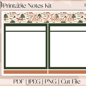 EQUESTRIA - Caballos Notas Mensuales Imprimibles - Kit de Página de Tablero / Pegatinas de Planificador (para Erin Condren ECLP y Recuerdo)