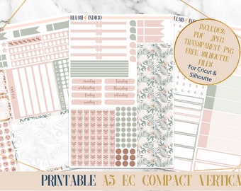 Back to School Printable Compact Vertical Weekly Planner Stickers A5 ...