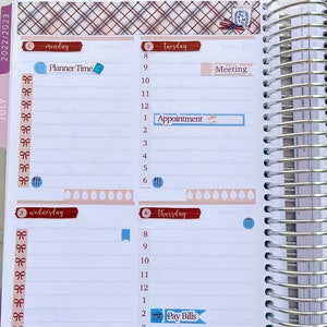 Rose Garden Printable Compact Vertical Weekly Planner Stickers A5 Erin ...