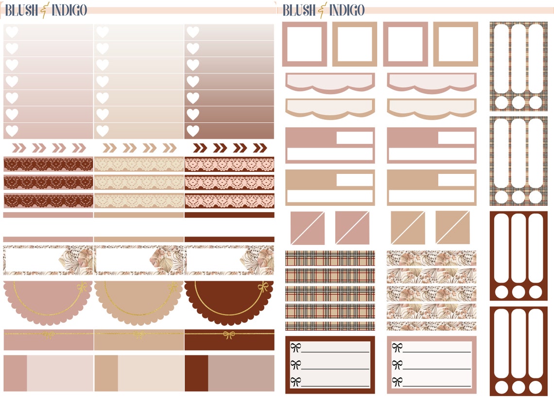 Fashionista Printable Planner Stickers Vertical Weekly | Etsy