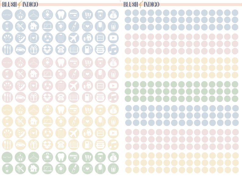 Printable PASTEL FUNCTIONAL Set Planner Stickers Erin Condren | Etsy